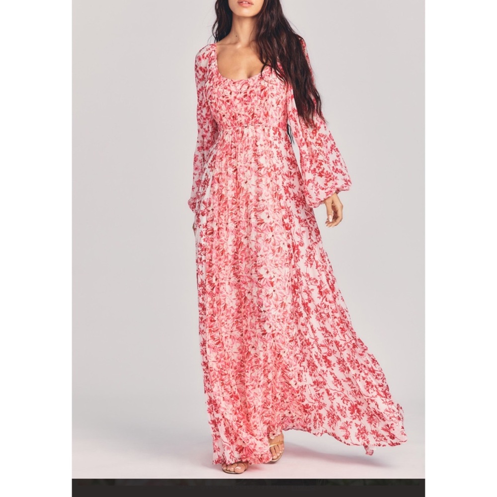 LoveShackFancy maxi dress pink floral